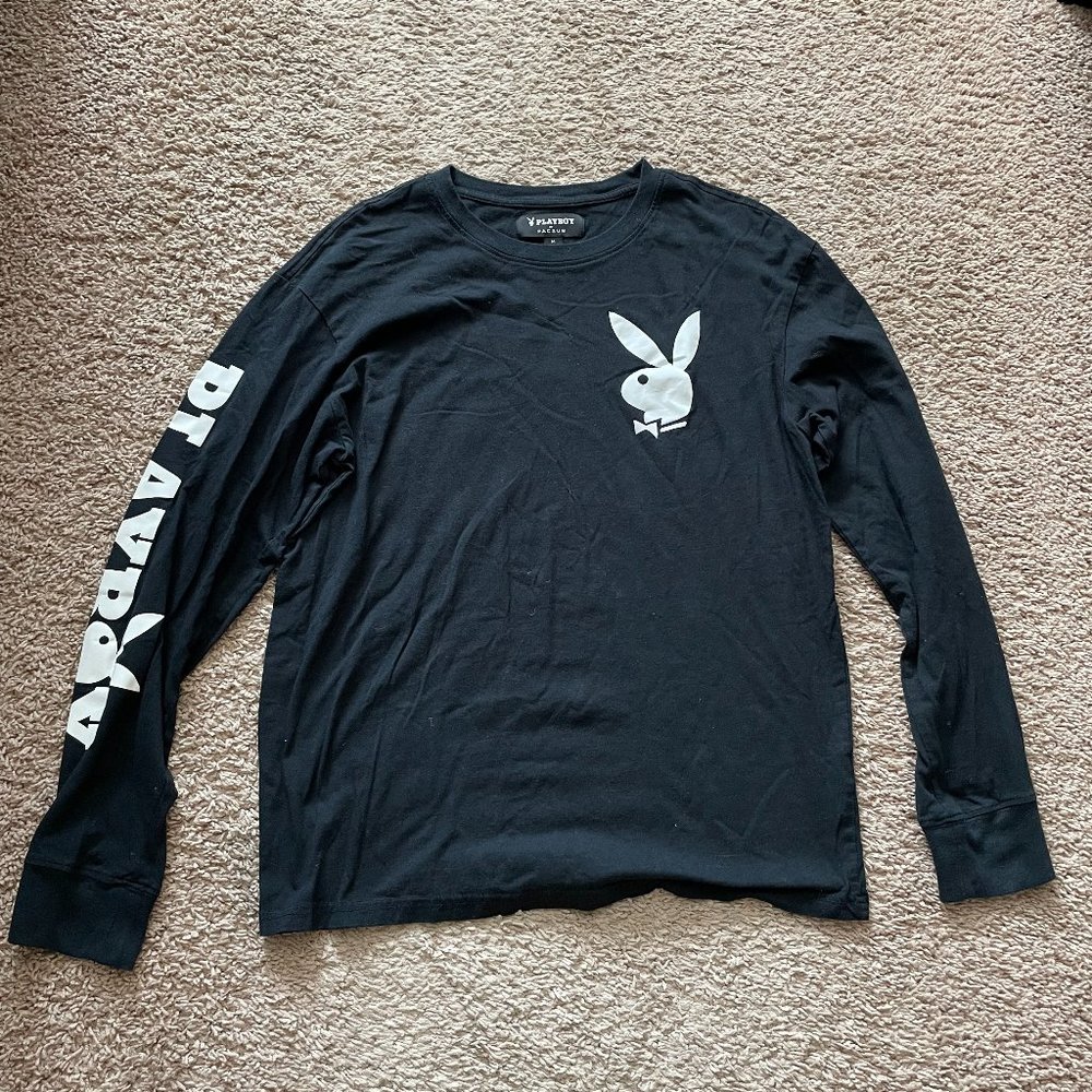 Playboy by Pacsun Sweater Long Sleeve in Black Size M